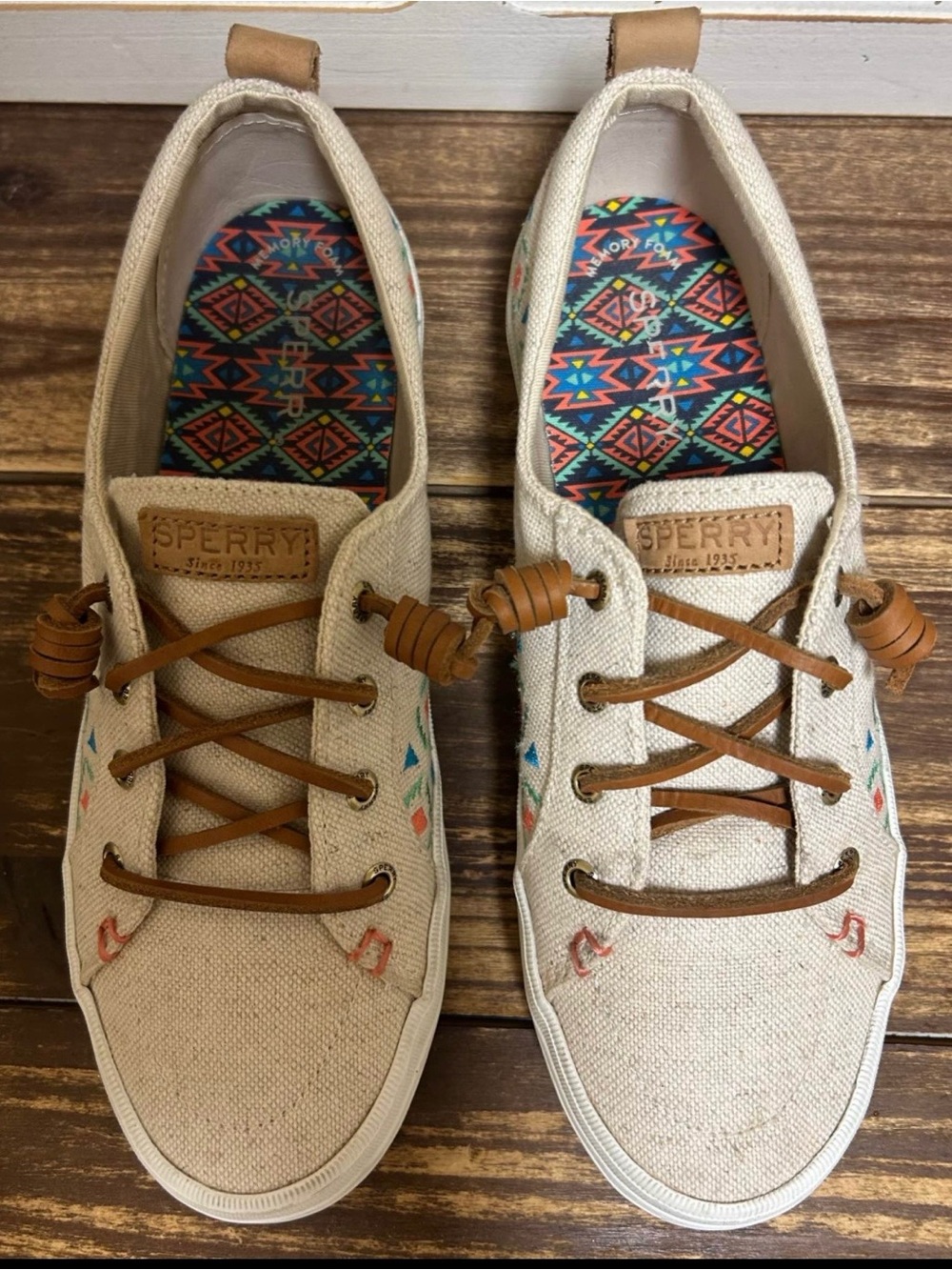 Sperry Platform Tan Womens Sneakers with Neutral Upper